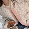 Retro Floral Small Fresh Color Matching Plaid Cotton-padded Jacket Women's Autumn Winter Plus Coats on Both Sides.
