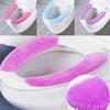 Universal Toilet Seat Cover Soft WC Paste Toilet Sticky Seat Pad Washable Bathroom Warmer Seat Lid Cover Pad Cushion Solid Color