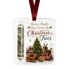 Money Gift Decor Christmas Cash Holder Ornament, Acrylic Angel Santa Cat Transparent for Xmas Tree, Holiday Party Hanging Decoration with Lanyard Easy