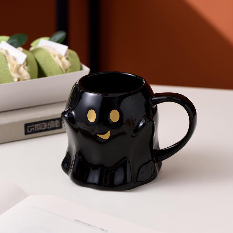 Halloween Ghost Mug Adorable Ceramic Ghost Mug Spooky Novelty Ghostface Coffee Cup Mug Tea Breakfast Milk Cup Coffee Cup 400ml