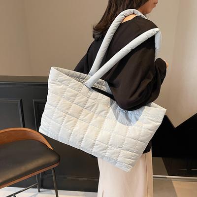 Winter New Casual Fashion Simple Shoulder Bag Women's Bag Hand Carry Large Capacity Commuter Shoulder Bag Beautiful Tote Bag