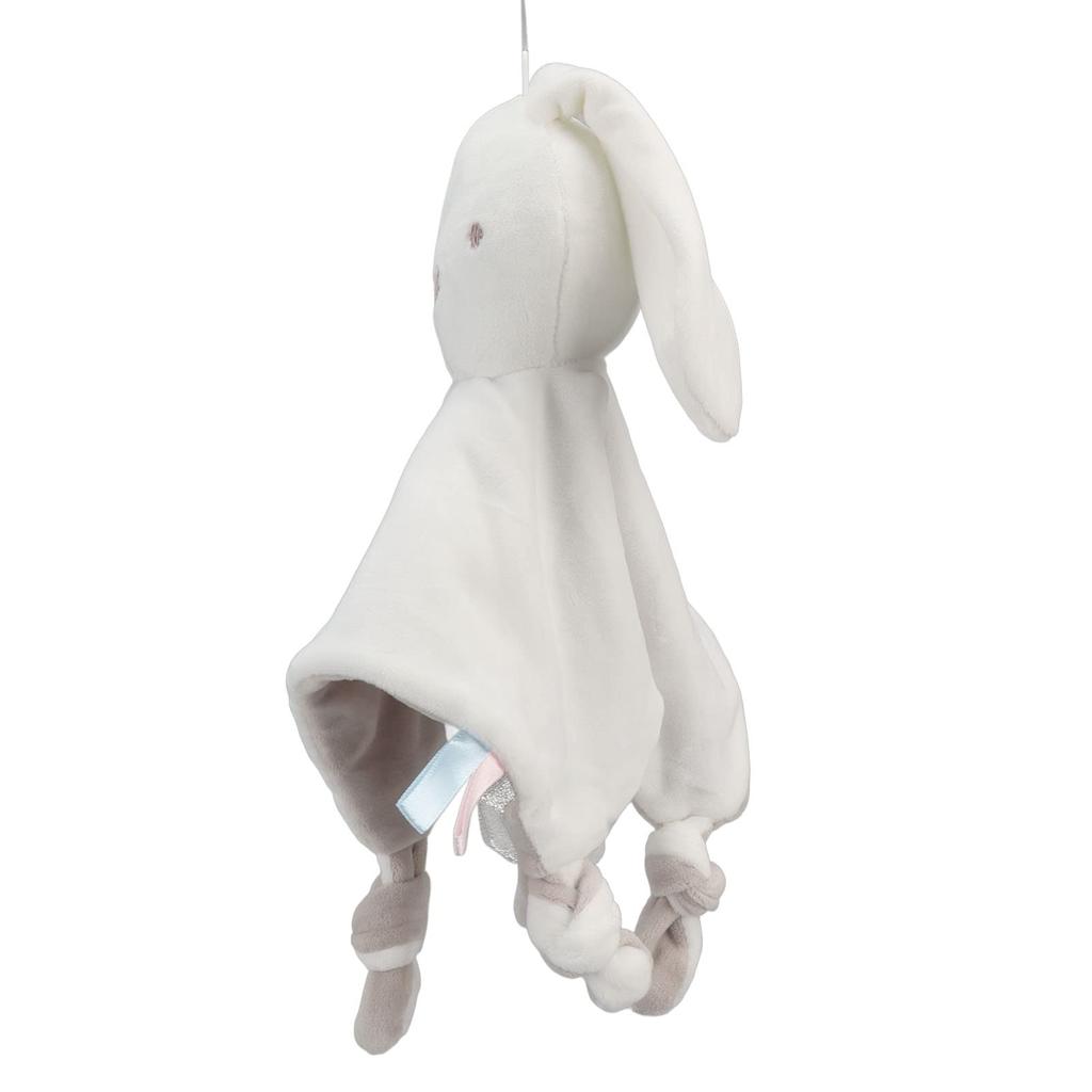 Baby Bath Towel, Baby Pacifier Towel, Plush Cartoon Doll, Infant Burp Cloth, Handkerchief, for Babies 3 Months and Up (Rabbit)