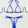 2023 Crystal Diamond Triangle Thong Bikini - Women's European & American Swimwear