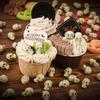 100PCS Mini Scary Skull Heads Statue Luminous Halloween Desktop Decorations  for Vase