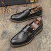 New Slip On Monk Strap Loafers New Men's Patent Leather Platform Shoes Designer Formal Wedding Dress Homecoming Footwear