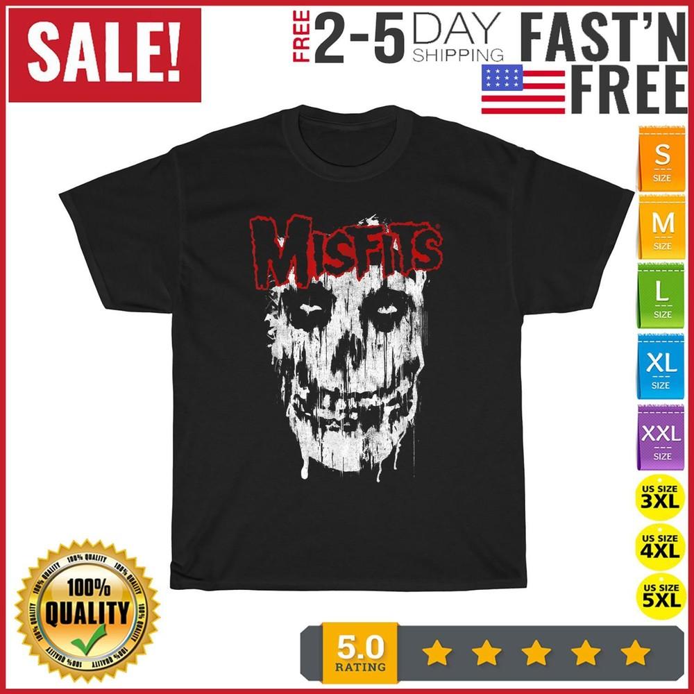Misfits Splatter Vintage T Shirt Men Fashion 2023 Women T Shirt Short Sleeve