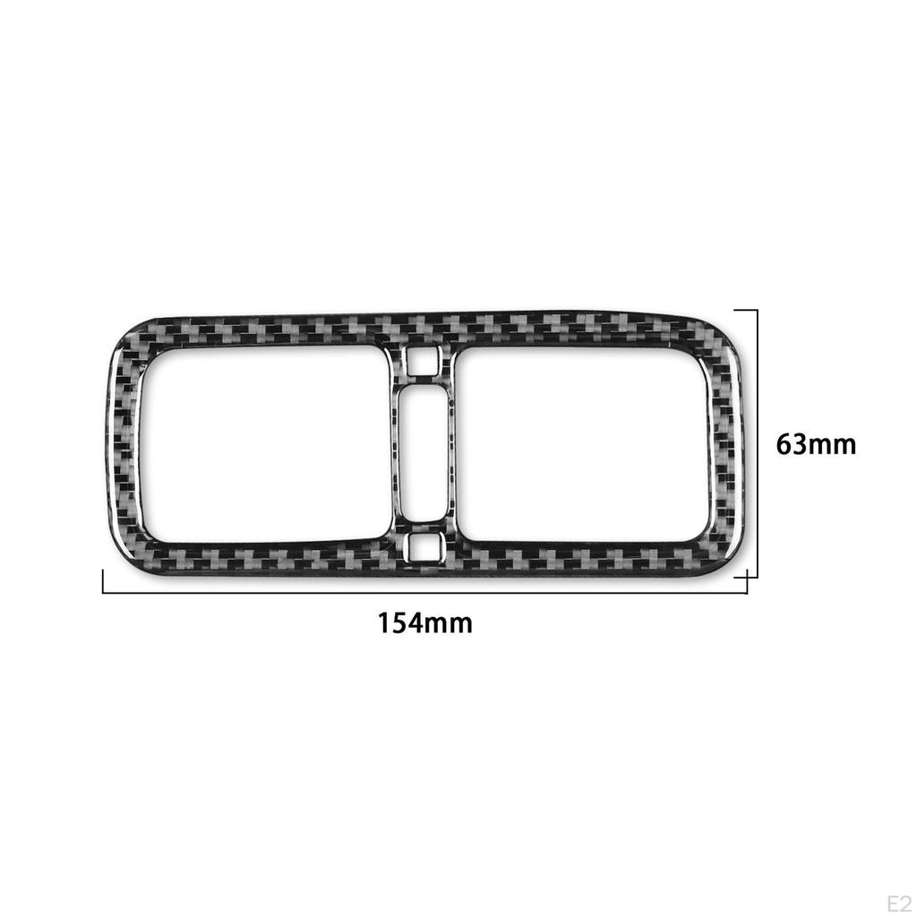 Rear Center Air Vent Lid Trim Sticker, Carbon Fiber Decal, Waterproof 37 Replacement Durable
