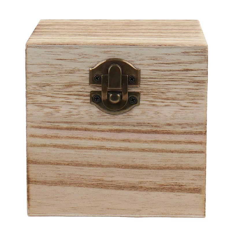 Retro Jewelry Box Organizer Box Natural Wood Clamshell Storage Rectangle Case