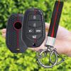 For Ssangyong Rexton Y400 Y450 G4 2021 2022 5 Button Protector Holder Fob Accessories Silicone Car Keychain Key Case Cover Shell