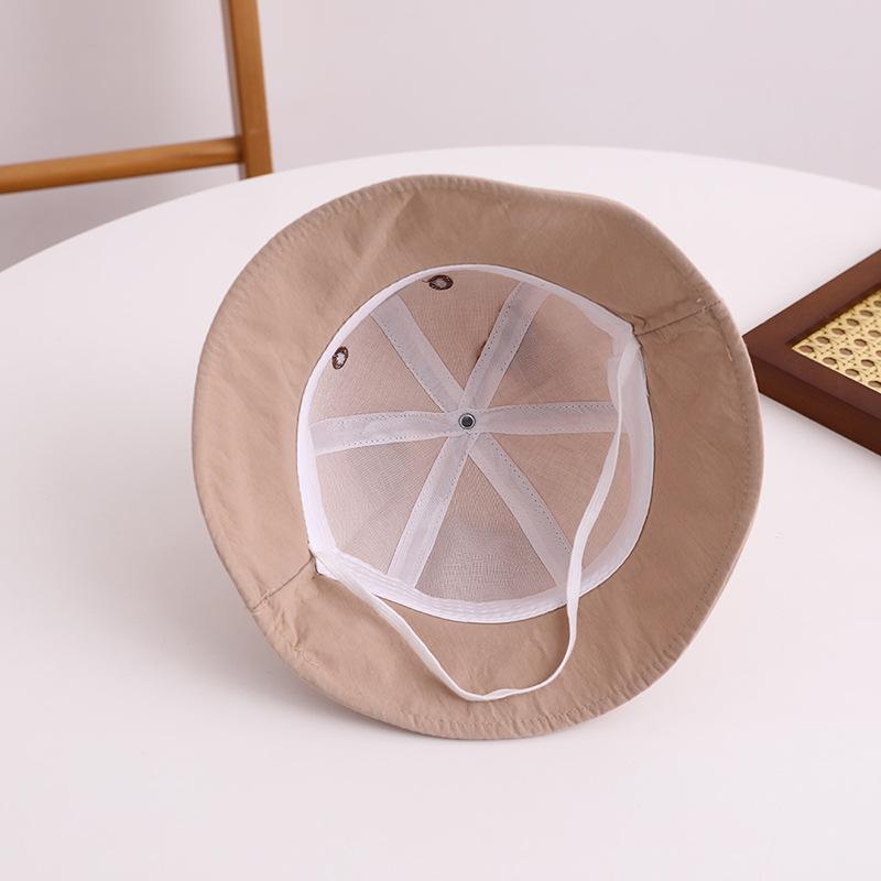 New Baby Hat Cartoon Bear Cotton Kids Bucket Hats for Girls Boys Cap Spring Summer Infant Sun Hats Toddler Accessories 5-24M
