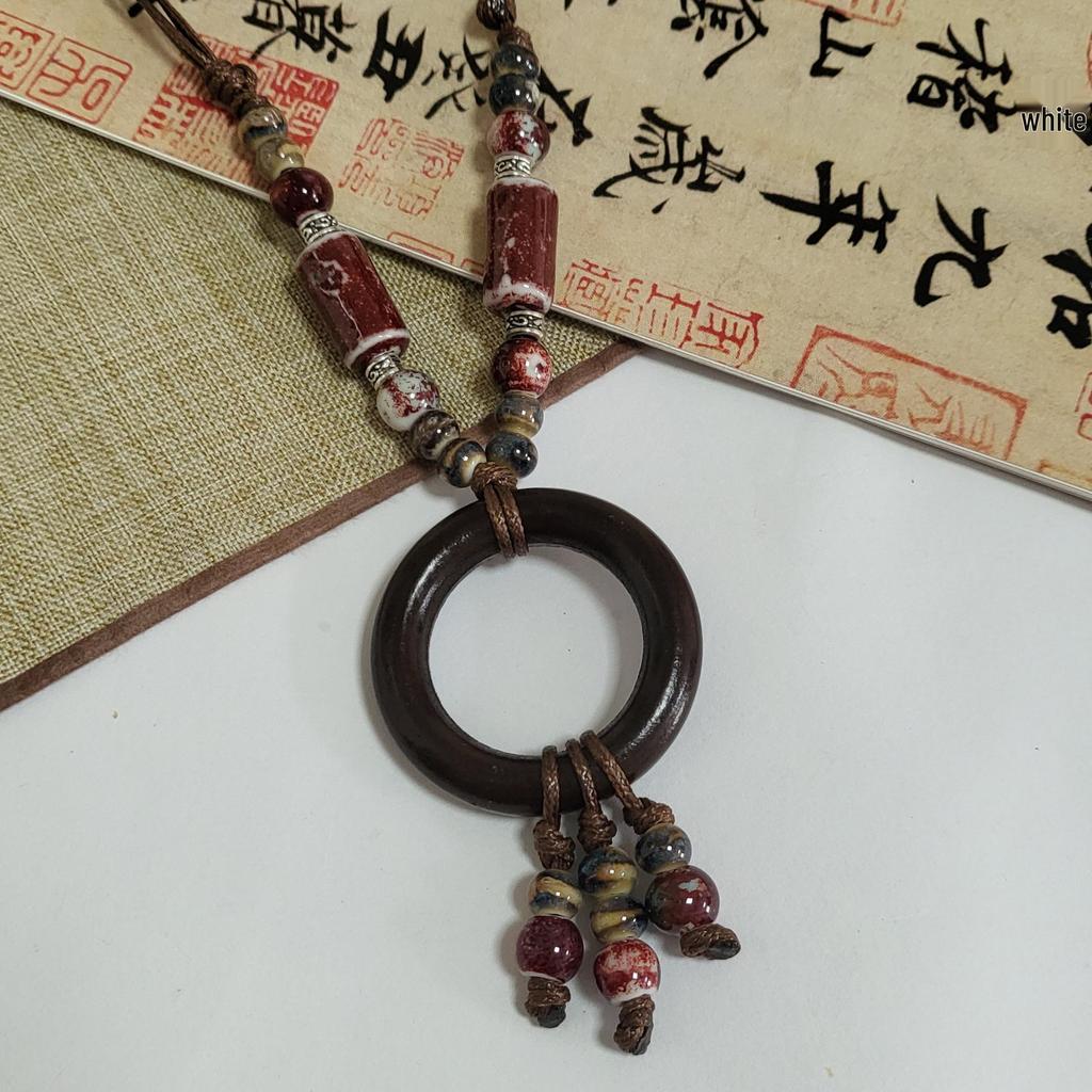 Qingge Ethnic-Style Butterfly Pendant Necklace for Women