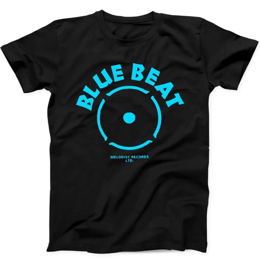 Черная футболка с принтом виниловой пластинки в стиле Blue Beat Records, R&B, Ska, Подарок, 357 M