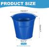 PATIKIL X Small Metal Buckets with Pack of 6 Mini Galvanized Buckets for Party Deep Blue 5.1" 4.7" Handles, Crafts, Favors, Decorations,