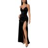 Damen Premium Satin Schlitz Cami Kleid Mit Elegant