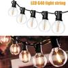 Bombillas G40 E12 3 V, 120 V, 220 V, 1 W, globo de cristal, guirnalda de luces para interior y exterior, patio, hogar, jardín, decoración, blanco cálido