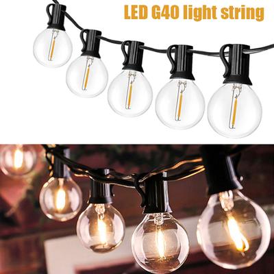 G40 Glühbirnen E12 3V 120V 220V 1W Glas-Globusbirnen Lichterkette Innen Außen Terrasse Heim Garten Deko Warmweiß