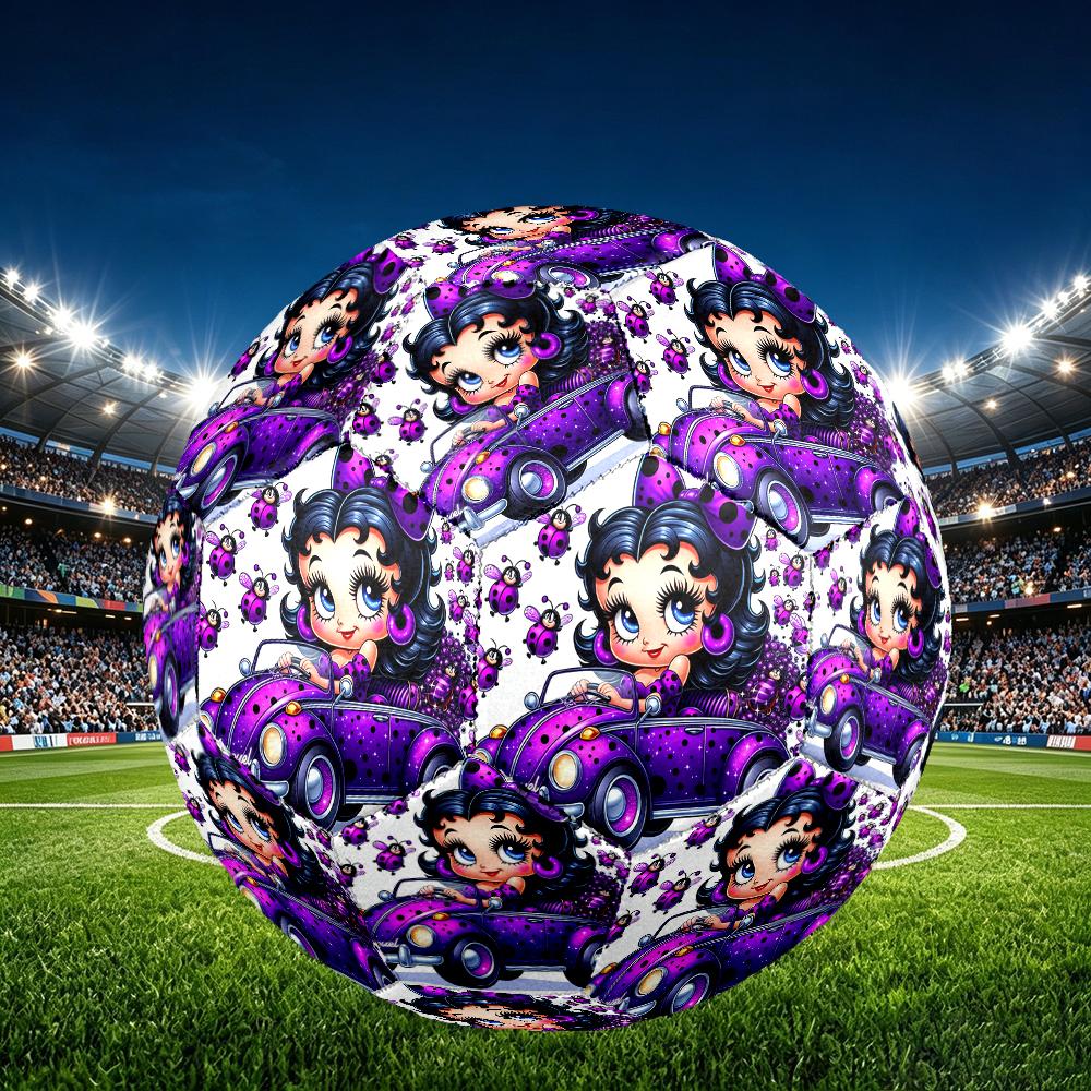 1pc Betty Boop Soccer Ball, Athletic Standard Football Size 5 Lightweight Sports Match Soccer Ball, Perfect Gift for Sports Enthusiasts