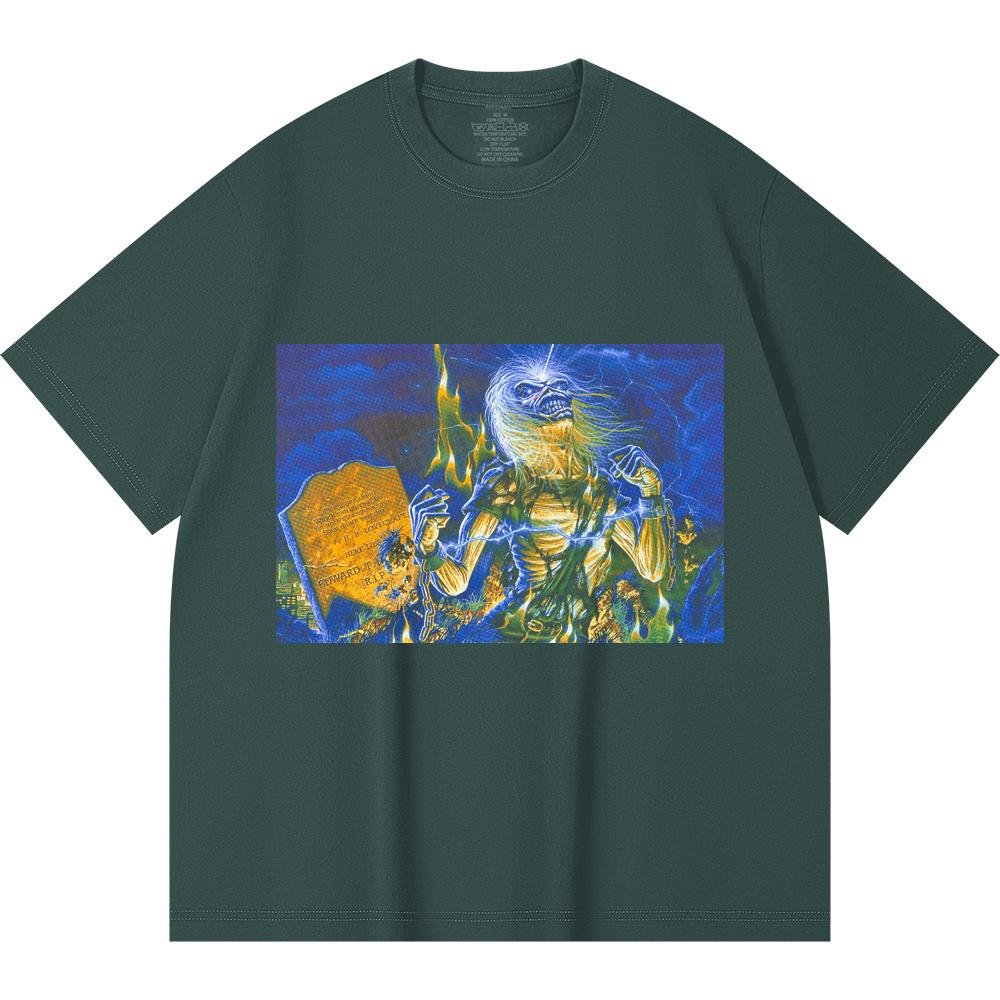230 g/m² 100% Baumwolle Heavy Metal T-Shirt Rockband Beliebte Musik Druck Unisex Schweres Baumwoll-T-Shirt