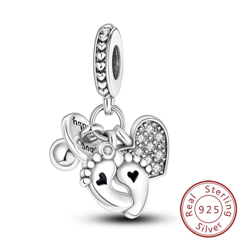 Fit Original Copper Charms Beads Puppy Heart Bow Copper Charms For Bracelet Pendant Women Jewelry Gifts