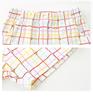 Girls' Summer Plaid Shorts Set - European & American Style with Cartoon Print, Short-Sleeve Two-Piece