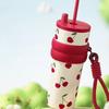 Stainless Steel Insulation Cup Star Flower Print Water Bottle Vacuum Thermos Cup  Student