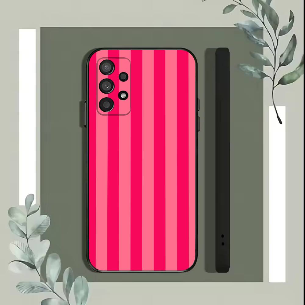 Colorful Striped Phone Case For Samsung S25,S24,S21,S22,S23,S30,Ultra,S20,Plus,Fe,Lite,5G Black Cover