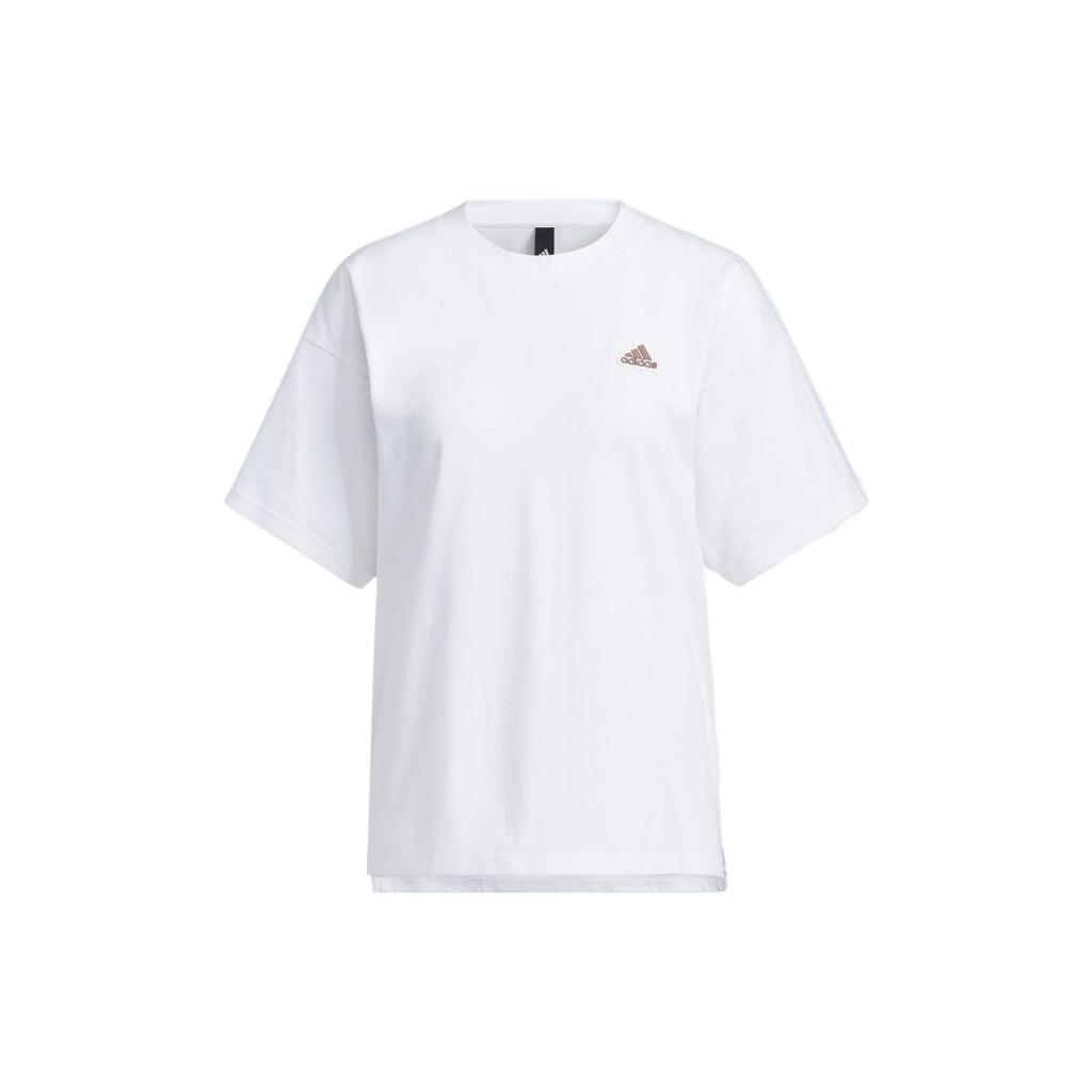 adidas Women'ss Logo Letter Word SS T-Shirt White IA5249