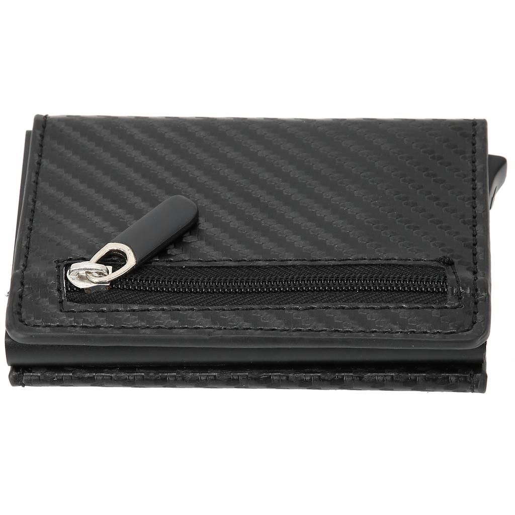 Automatic Business Card Holder Anti Theft Credit Card Case Bag Wallet with Zipper