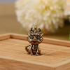 Sitting Up Small Fire Dragon Brass Crafts Retro Chinese Metal Dragon Crafts Home Decoration Ornaments Keychain Ornaments