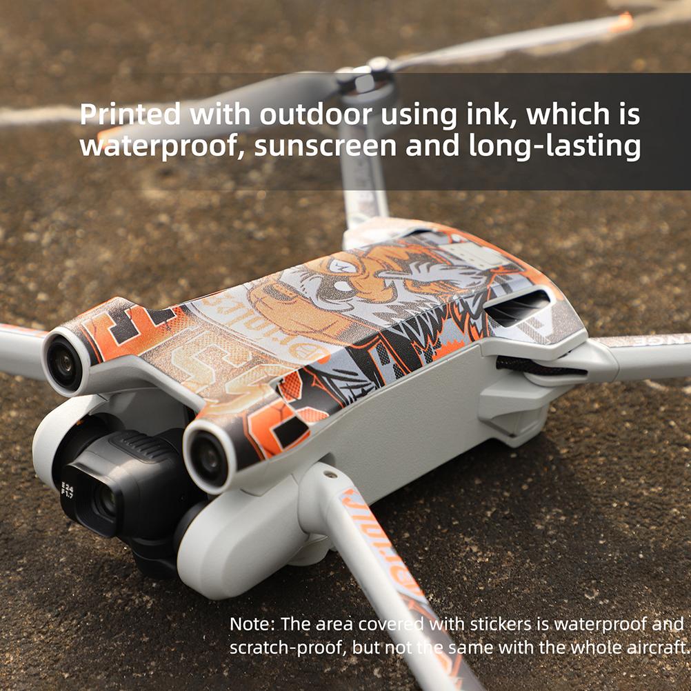 Drohnenaufkleber Set Wasserdichte Skins Aufkleber Kompatibel für DJI Mini 3 Pro Drohne und Fernbedienung
