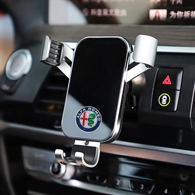 ABS Car Phone Holder 360 Rotation Gravity Auto Grip Bracket For Alfa Romeo 156 159 147 4C 8C 166 Giulia Giulietta Mito Stelvio