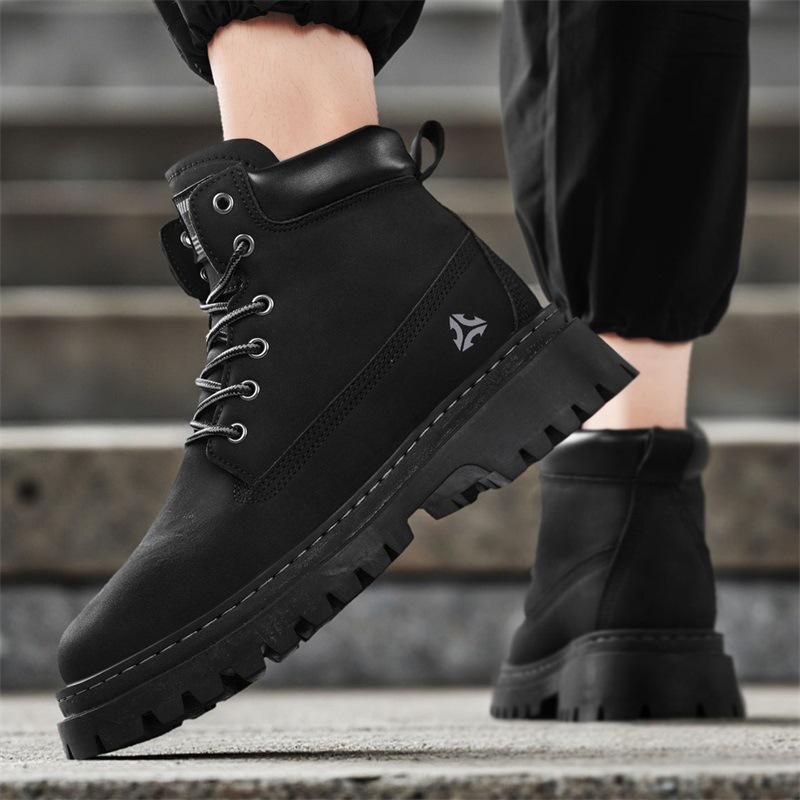 Martin boots men's new autumn outdoor American retro wear-resistant thick-soled heightening boots