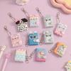 Cute Animal Mini Keychain Notebook for Kids - Portable Cartoon Memo Pad with Snap Fastener Pendant