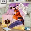 Warm Comfortable Blanket Dragon Ball! Print Flannel for Bedrooms, Sofas, Beds, Chairs, Picnics, Travel