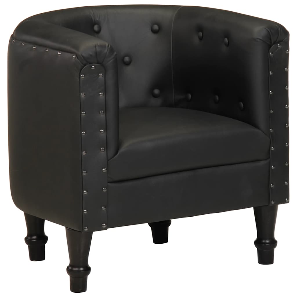Sessel Schwarzes Echtleder