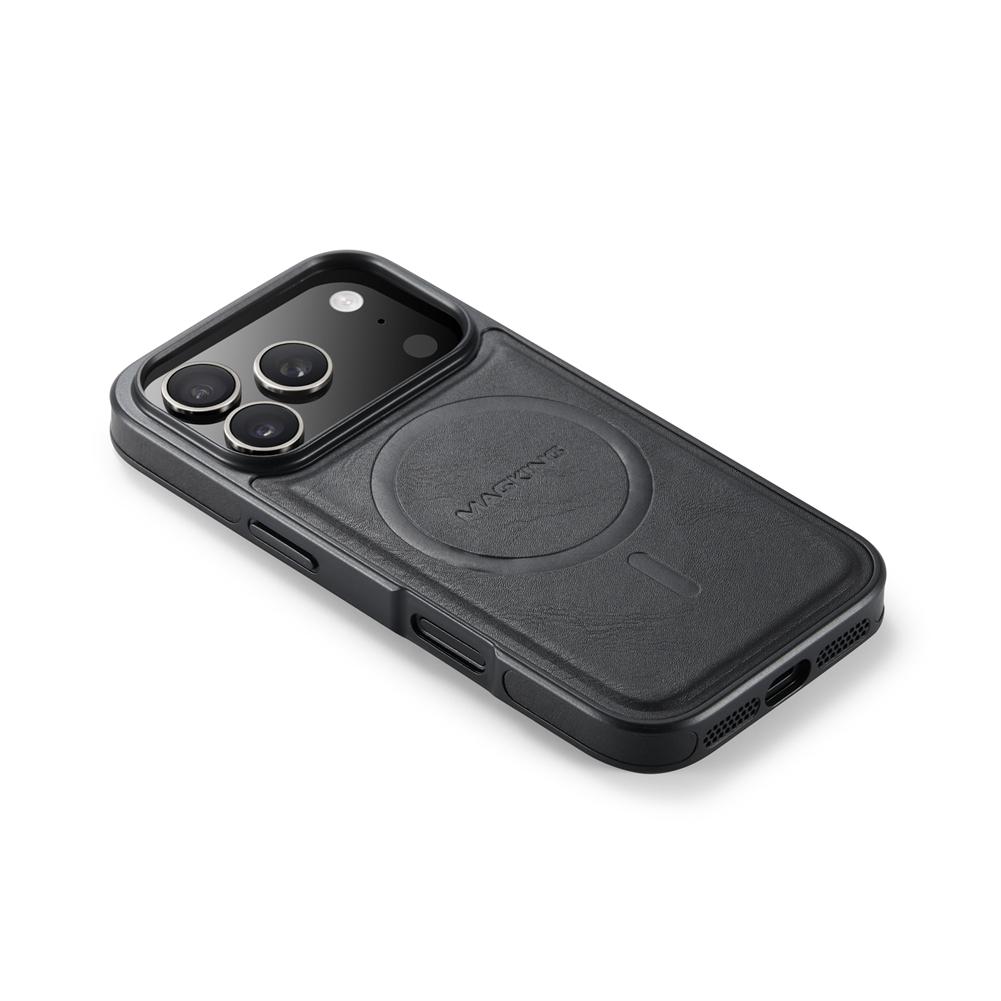 Business Phone Case for iPhone 17 Pro Max 16E 17Air 16 Pro 15 Plus 14 13 12 Magnetic Auto Leather+TPU+PC Full Protection Cover