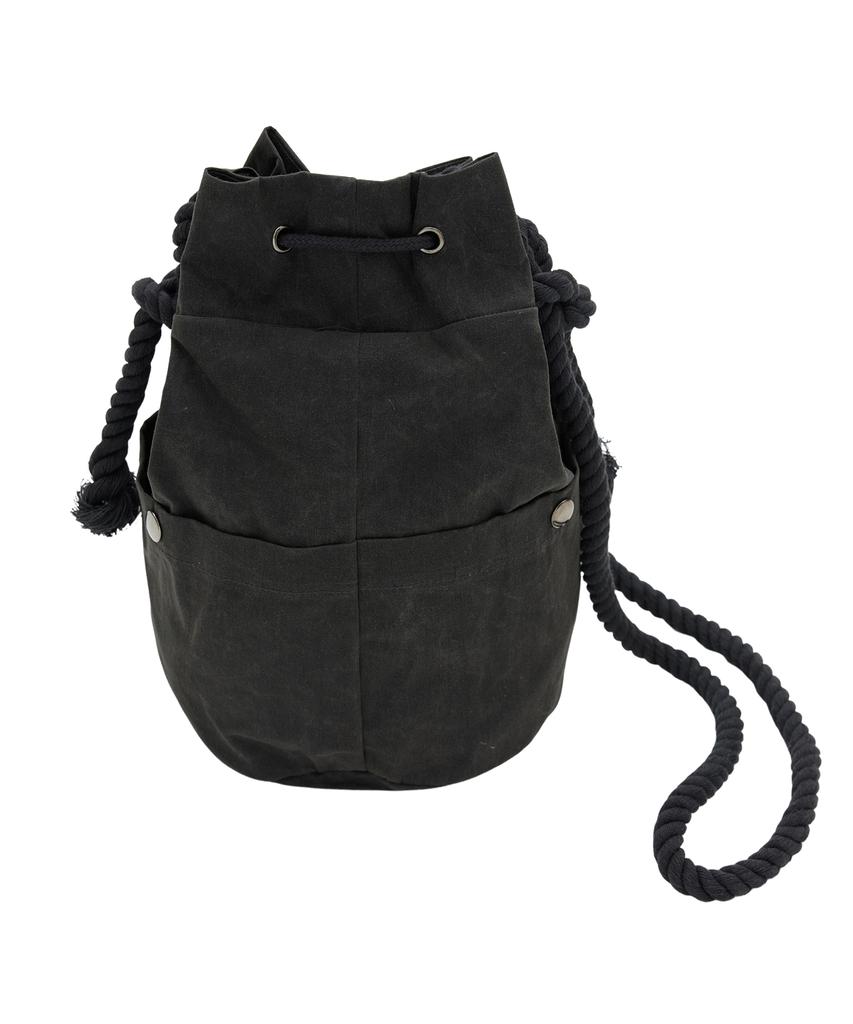 Sserpe Waxed Cotton Hippie Bag Black