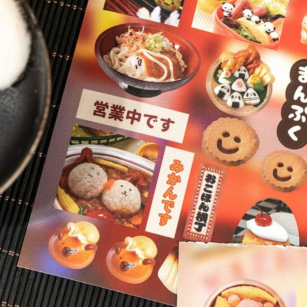 20Sheets/Pack Art Paper Foods Decorative Sticker DIY Cartoon Scrapbooking Handbook Sticker Back Adhesive Material Phone Stickers
