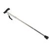 Walking Stick 5 Section Folding Aluminum Alloy Rod Anti Skid Rubber Pad Trekking Stick Silver
