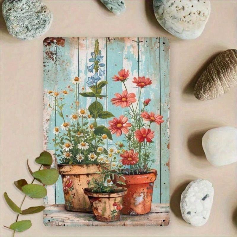 

Metal Poster Wall Art Butterflies Botany Home Cafe Decor