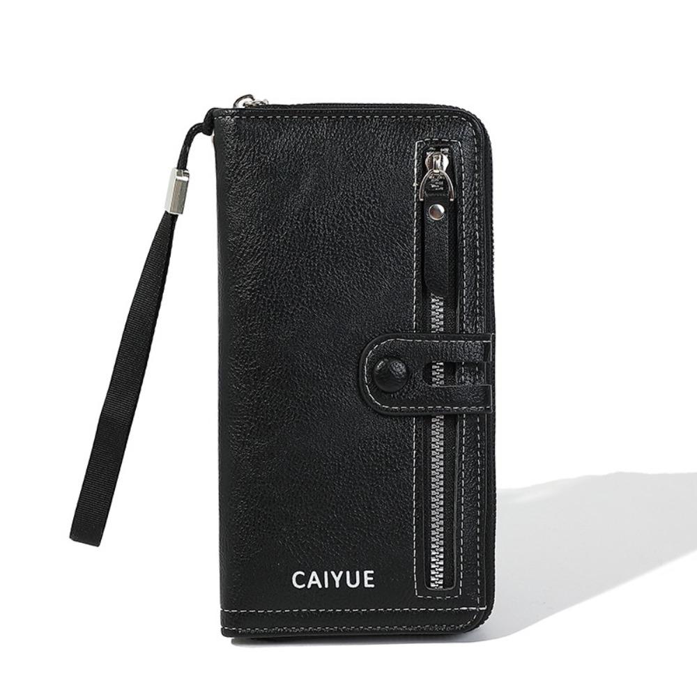 

Большая вместимость делового кошелька из искусственной кожи, мужская сумка-клатч, роскошный мужской кошелек, сумка чёрный