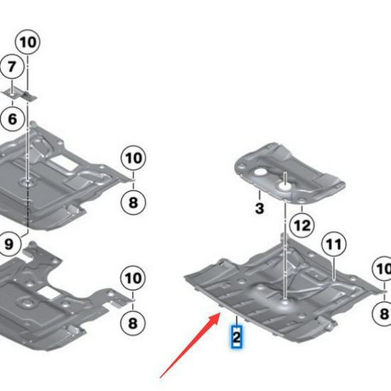 Aluminum Alloy Underbody Guard Plate for BMW 5 Series F10 F11
