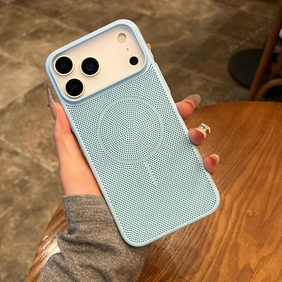 Magnetische Wärmeableitung Handyhülle für Für Iphone 14 1 16 Plus 11 12 13 16 17 Pro Max Air Matt Kabelloses Ladecover