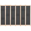 6 Panel Room Divider Gray 240 X 170 X 4 Cm Fabric