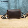 DUJIANG Men's Genuine Leather Crossbody Messenger Shoulder Bag
