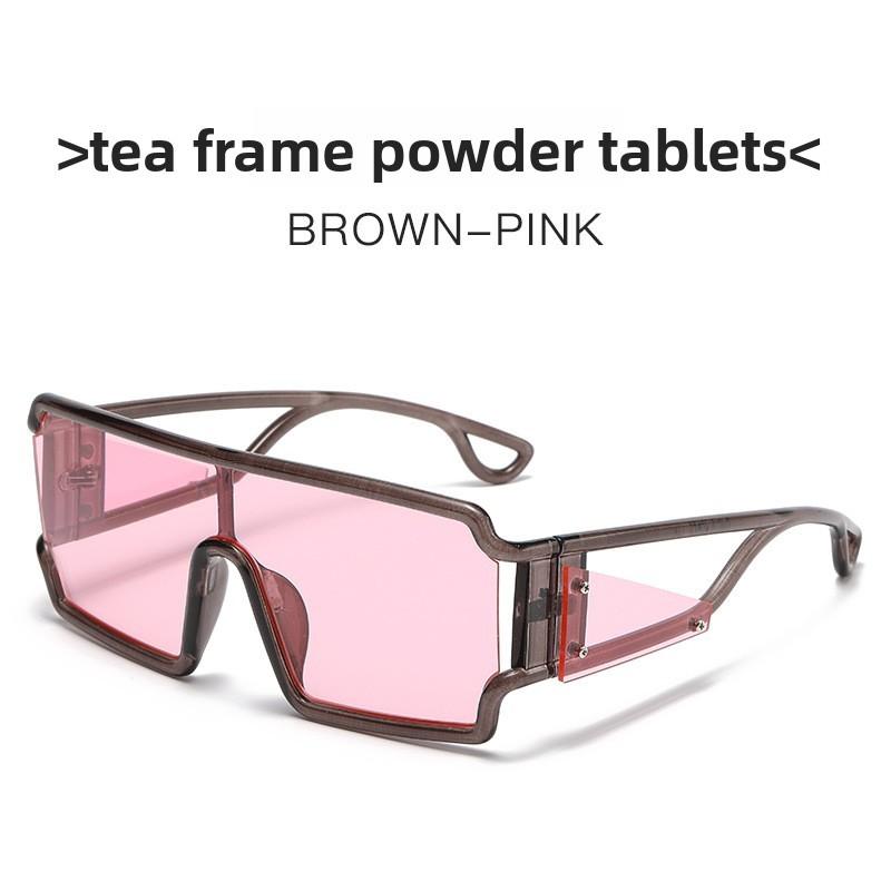 Futuristic Geometric Square Sunglasses With Uv400 Protection For Fashion Streetwear