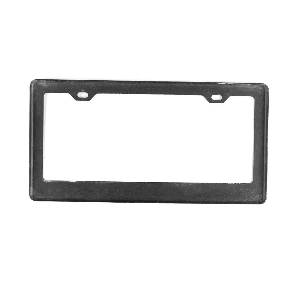 Real Forged Carbon Fiber License Plate Frame Car External Decoration 12.4x 6.2in
