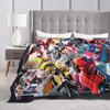 Cartoon T-Transformers Autobots Blankets Anime Super Soft Fluffy Plush Bedding Throws For Couch Bed Flannel Bedspread Bed Cover