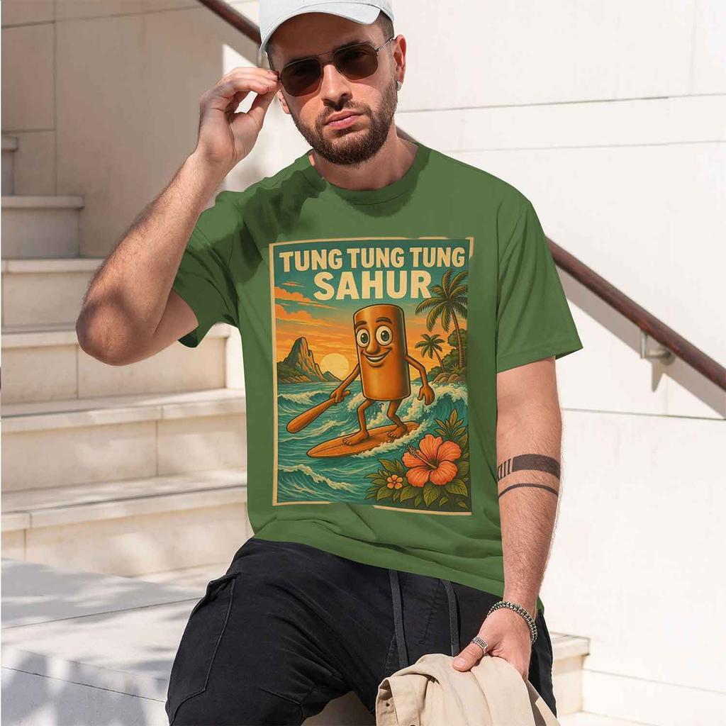 Tung Tung Tung Sahur Vintage Tee Funny Itan rot Fashion Clothing Tshirts Unisex ONe d Tshirt New Model Unisexs Shortsle