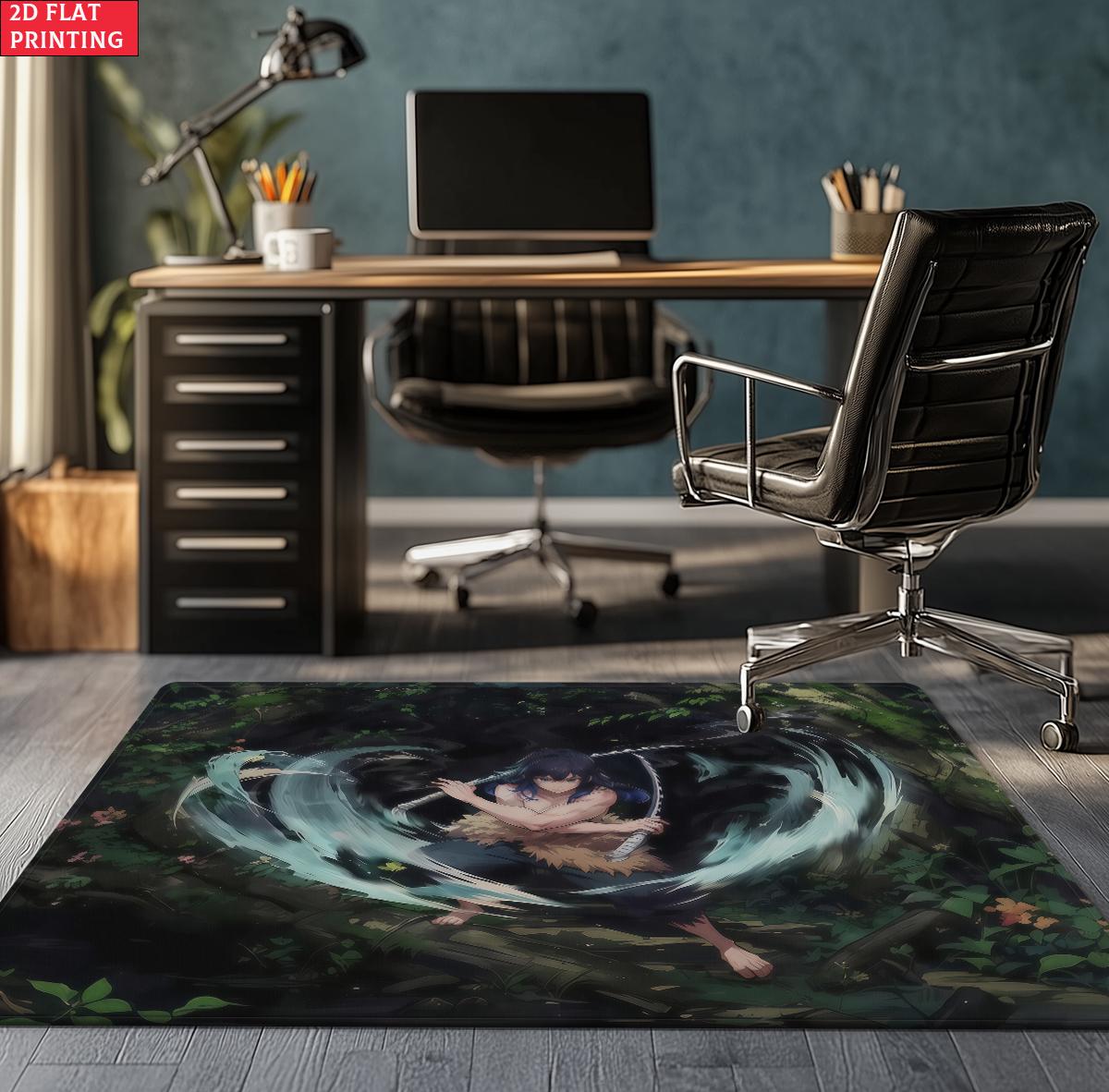 

Anime Swordsman Area Rug,Cosmic Nebula Style Floor Mat,Decorative Carpet for Gaming Room Bedroom,Washable Home Decor Gift 40x60cm(15x23 in)